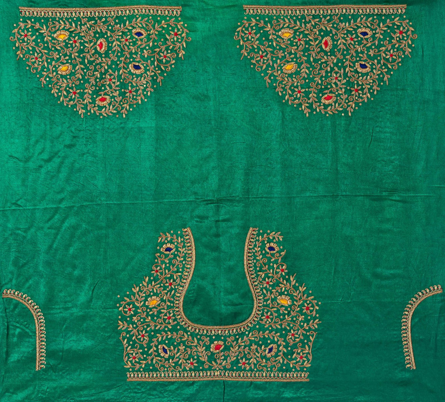 ForestFlair Zardozi Blouse (Green)