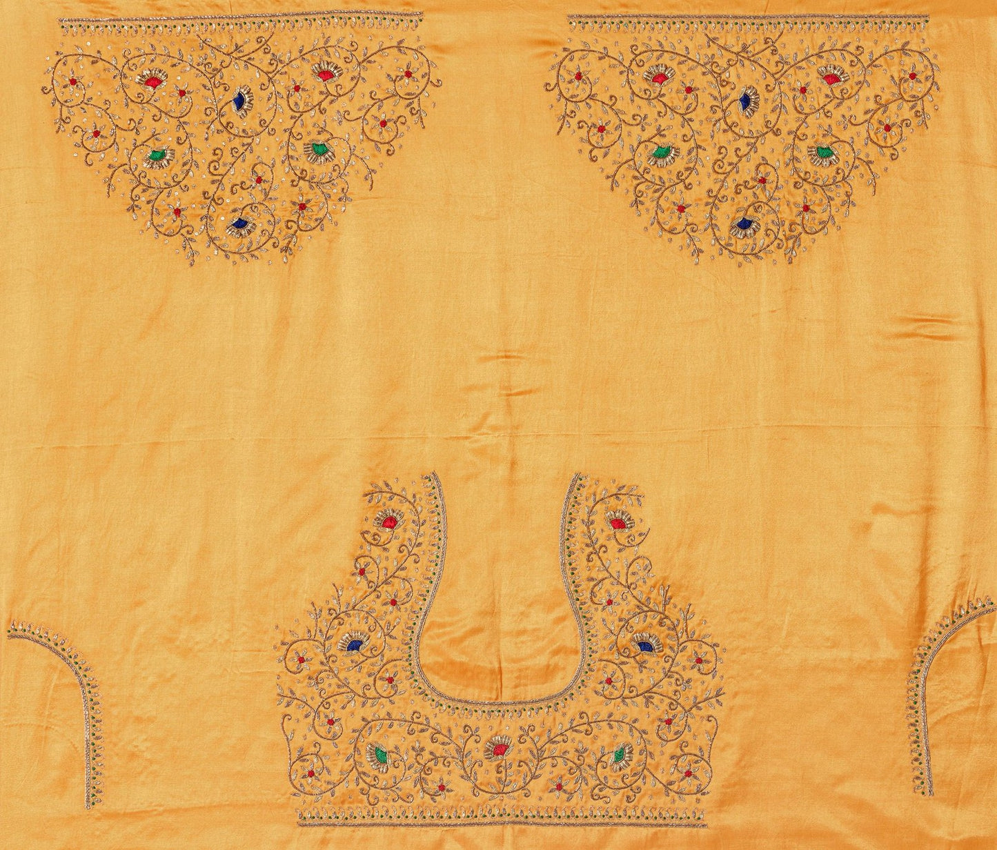 ForestFlair Zardozi Blouse (Mustard Yellow)