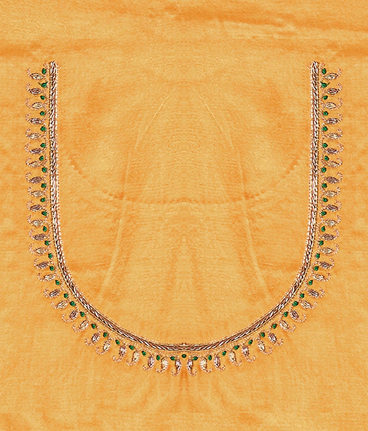 ForestFlair Zardozi Blouse (Mustard Yellow)