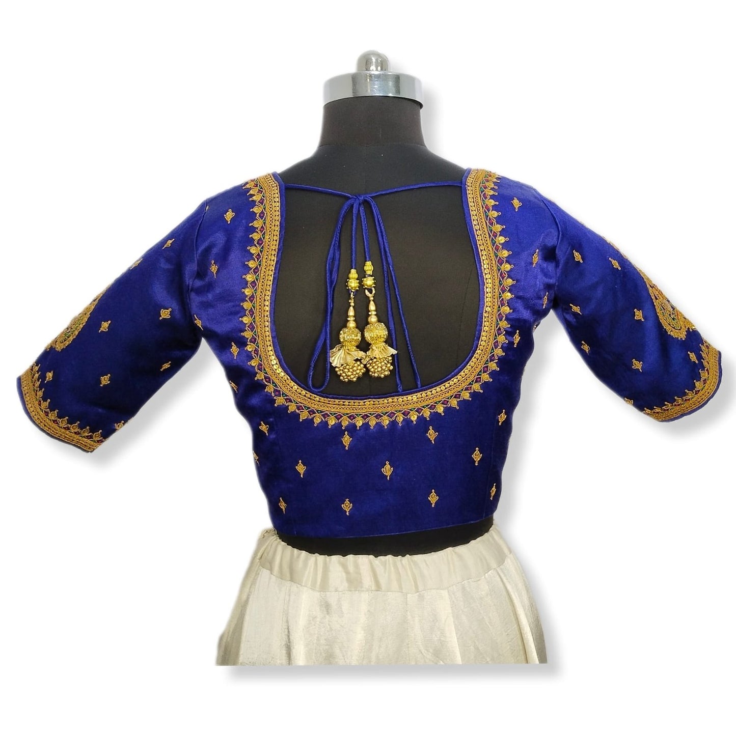 Vivah Vogue Marodi Embroidery Blouse (Royal Blue)