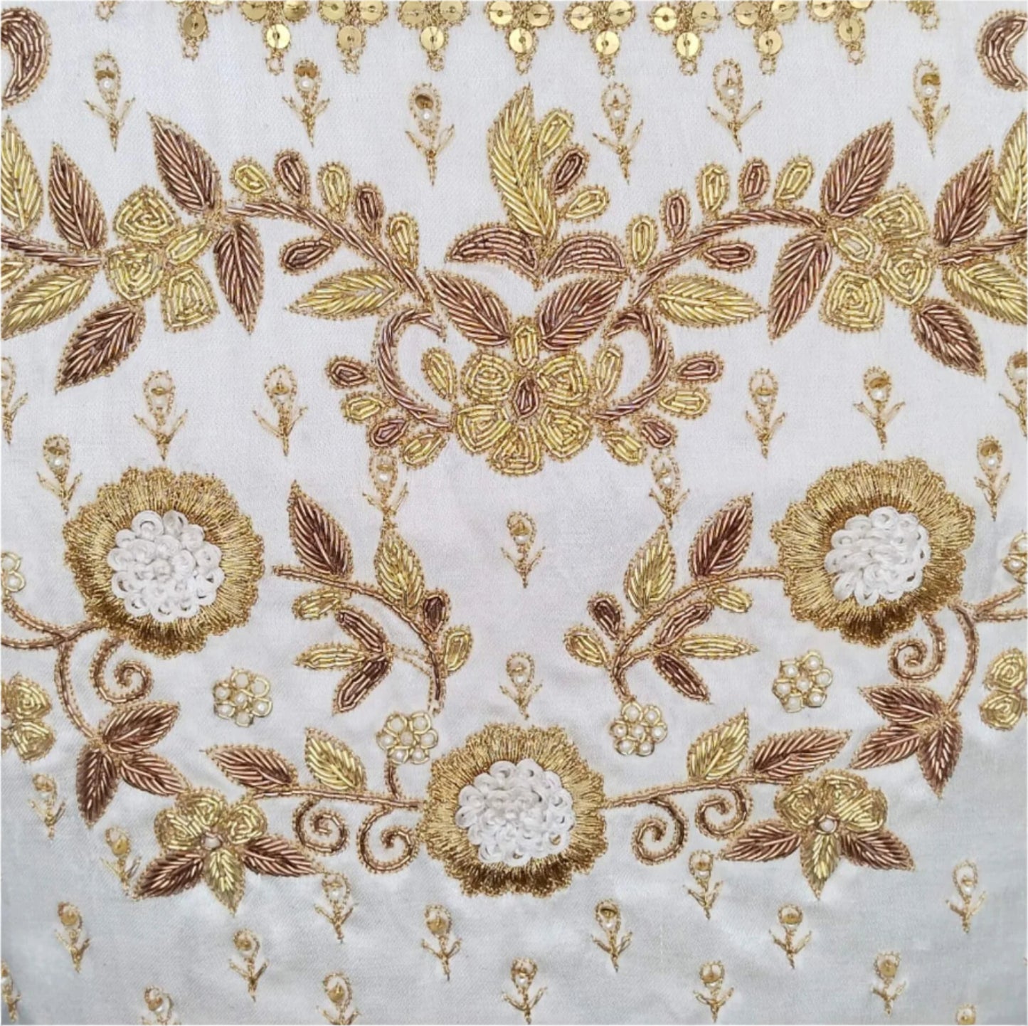 Luxury Ivory Zari Work designer blouse