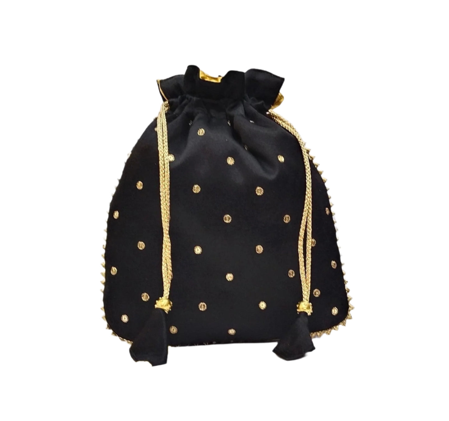 Peacock Zardozi Potli Batwa (Black)