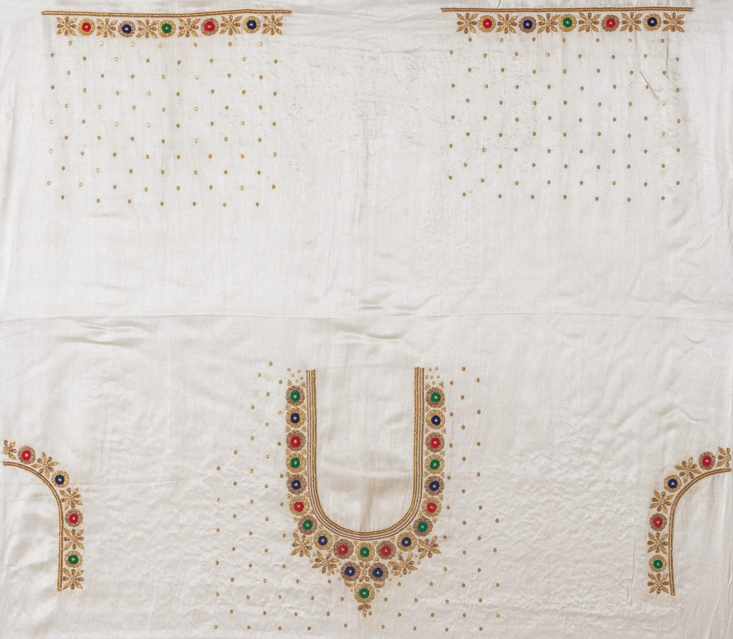 Royal Threads – Resham Zardozi Blouse pis. (Off White)