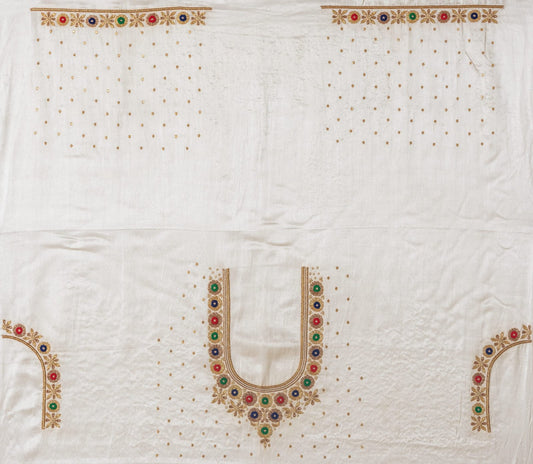 Royal Threads – Resham Zardozi Blouse pis. (Off White)