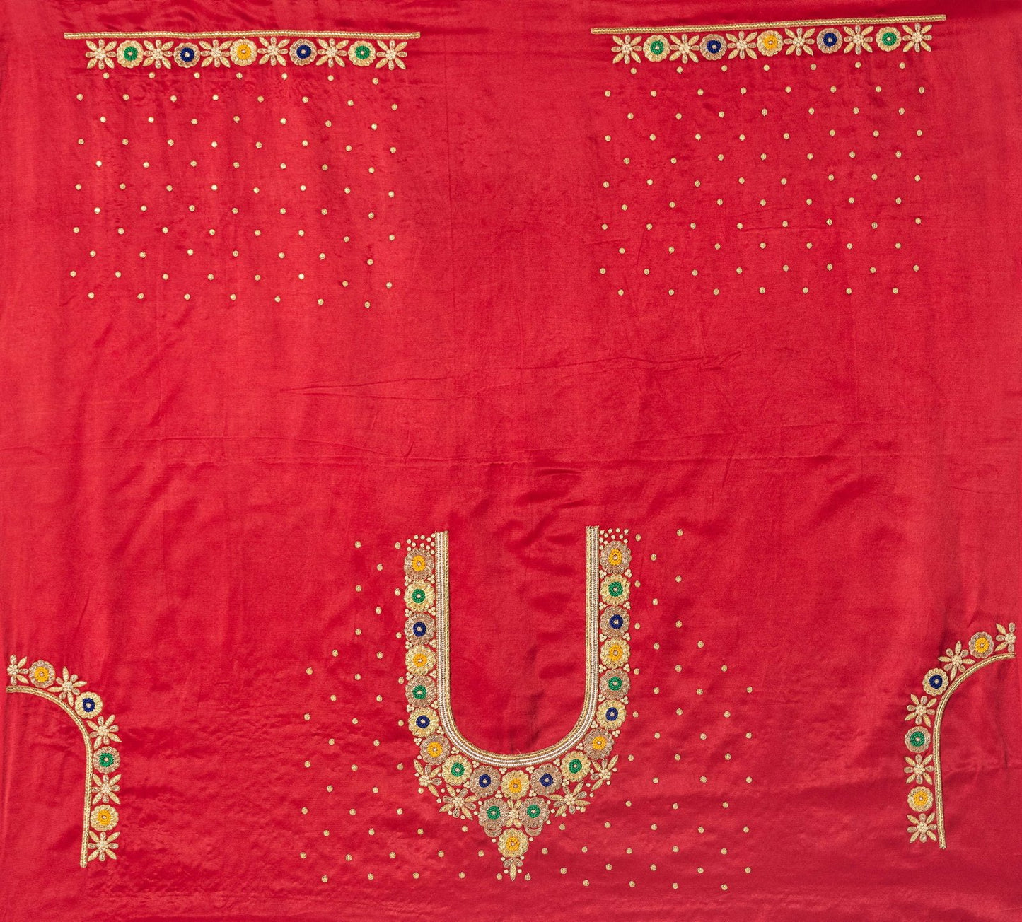 Royal Threads – Resham Zardozi Blouse pis. (Red)