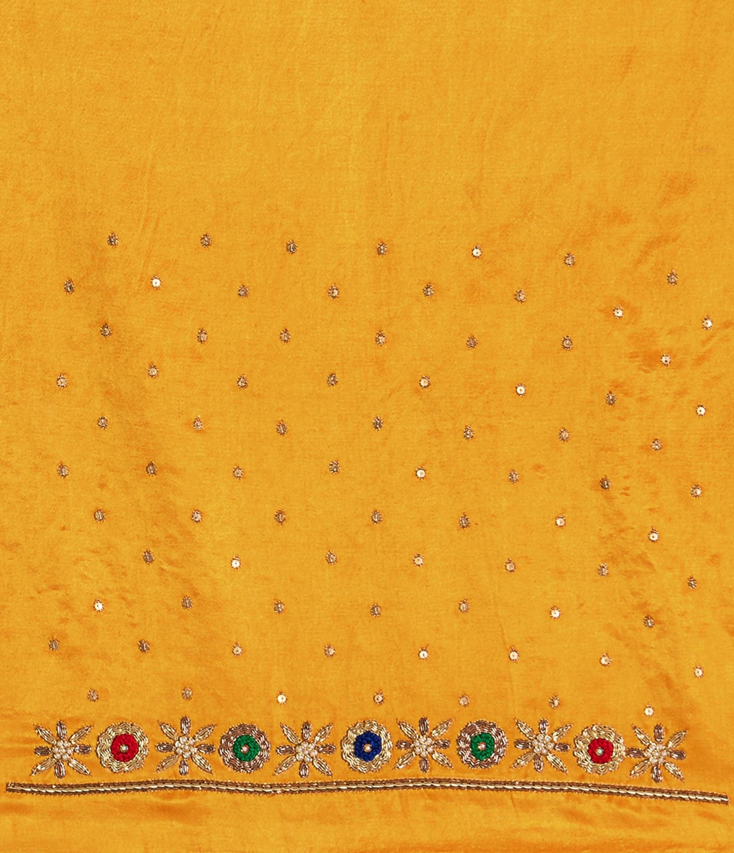 Royal Threads – Resham Zardozi Blouse pis. (Mustard Yellow)