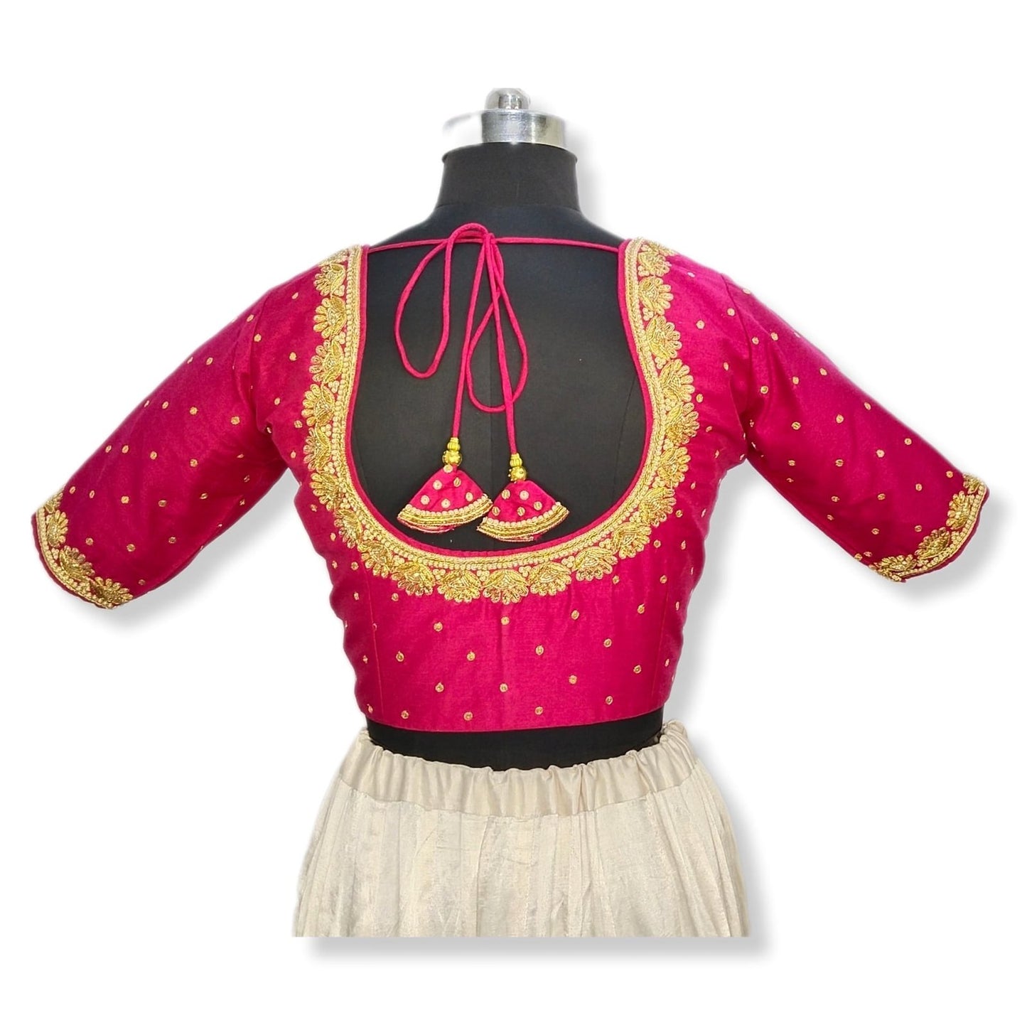 Regal Sabiya Handcrafted Zardozi Blouse (Pink)
