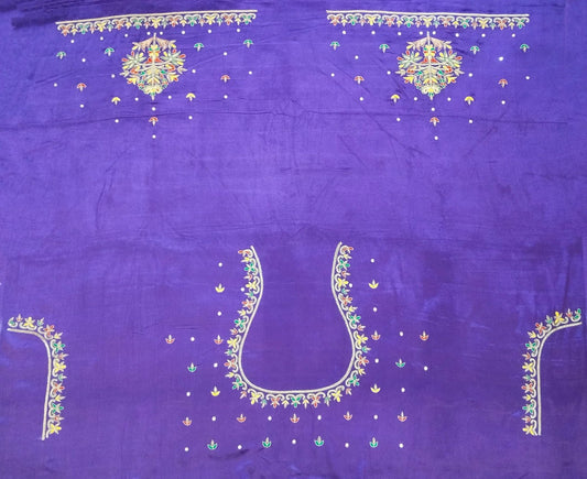 Noor-e-Zardozi – Silk Designer Blouse pis. (Purple)