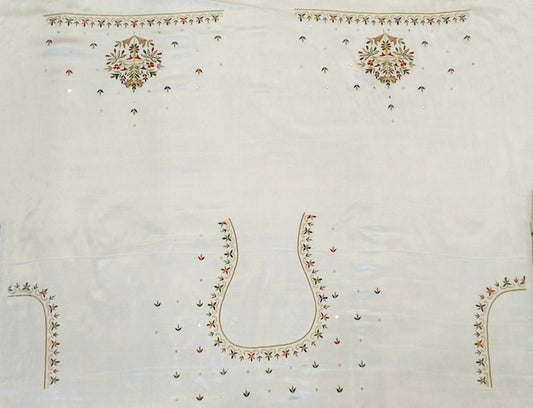 Noor-e-Zardozi – Silk Designer Blouse pis. (Off White)
