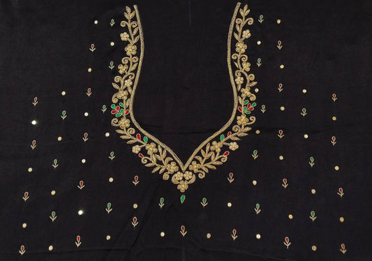 Designer Unstitched  Embroidered  Blouse  Piece