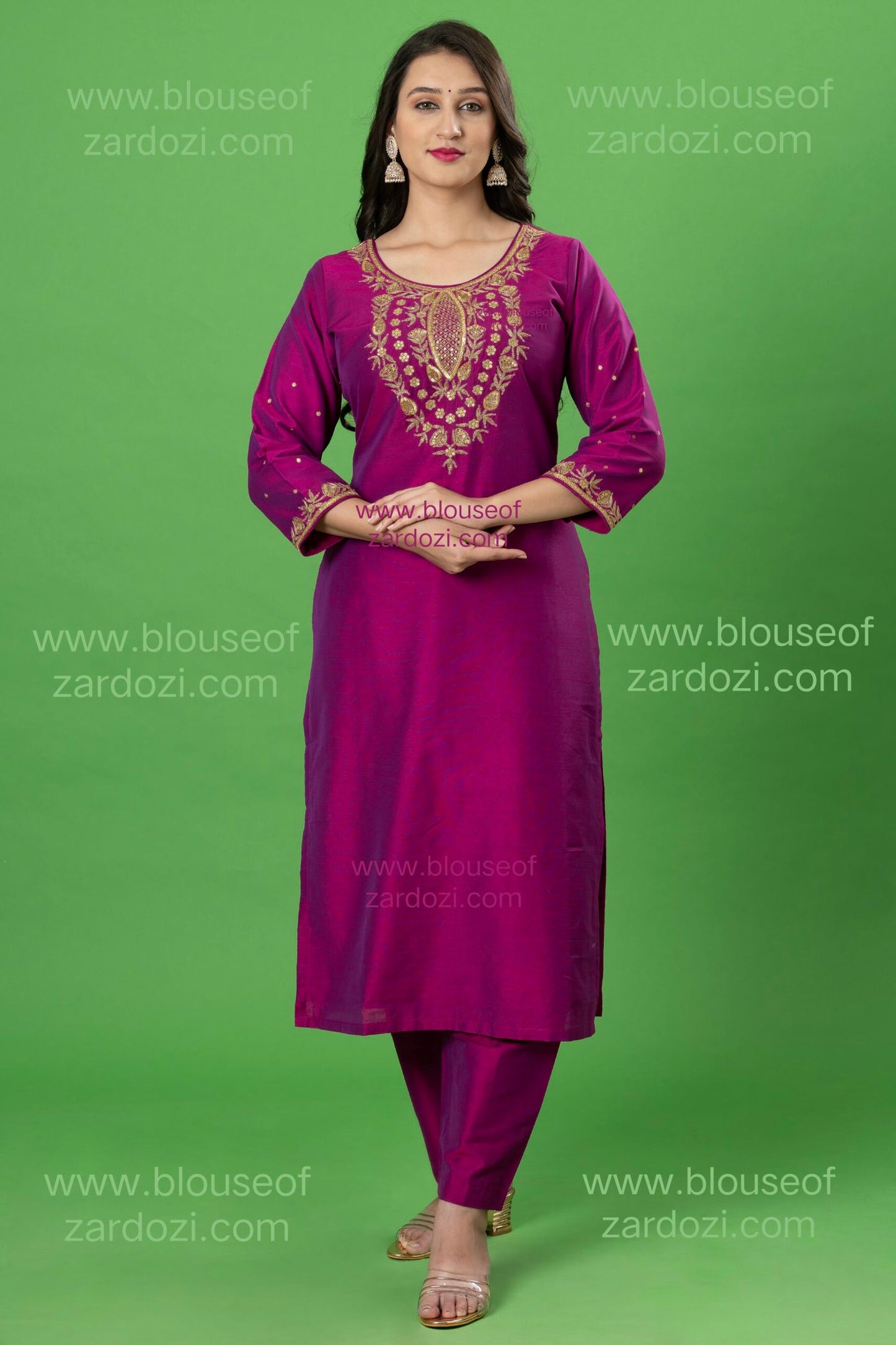 Meganta Hand Work Designer Readymade Salwar Suit