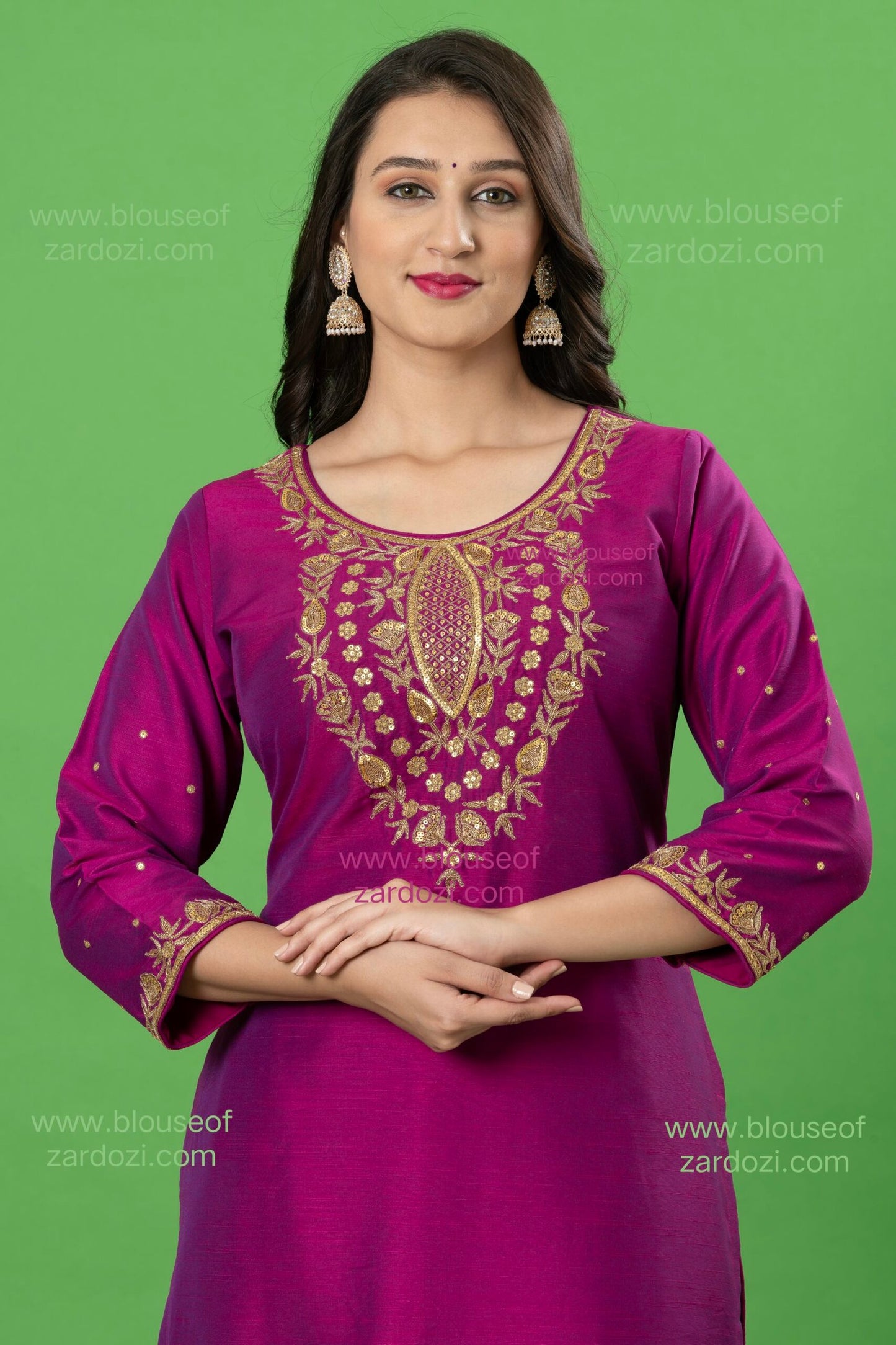 Meganta Hand Work Designer Readymade Salwar Suit