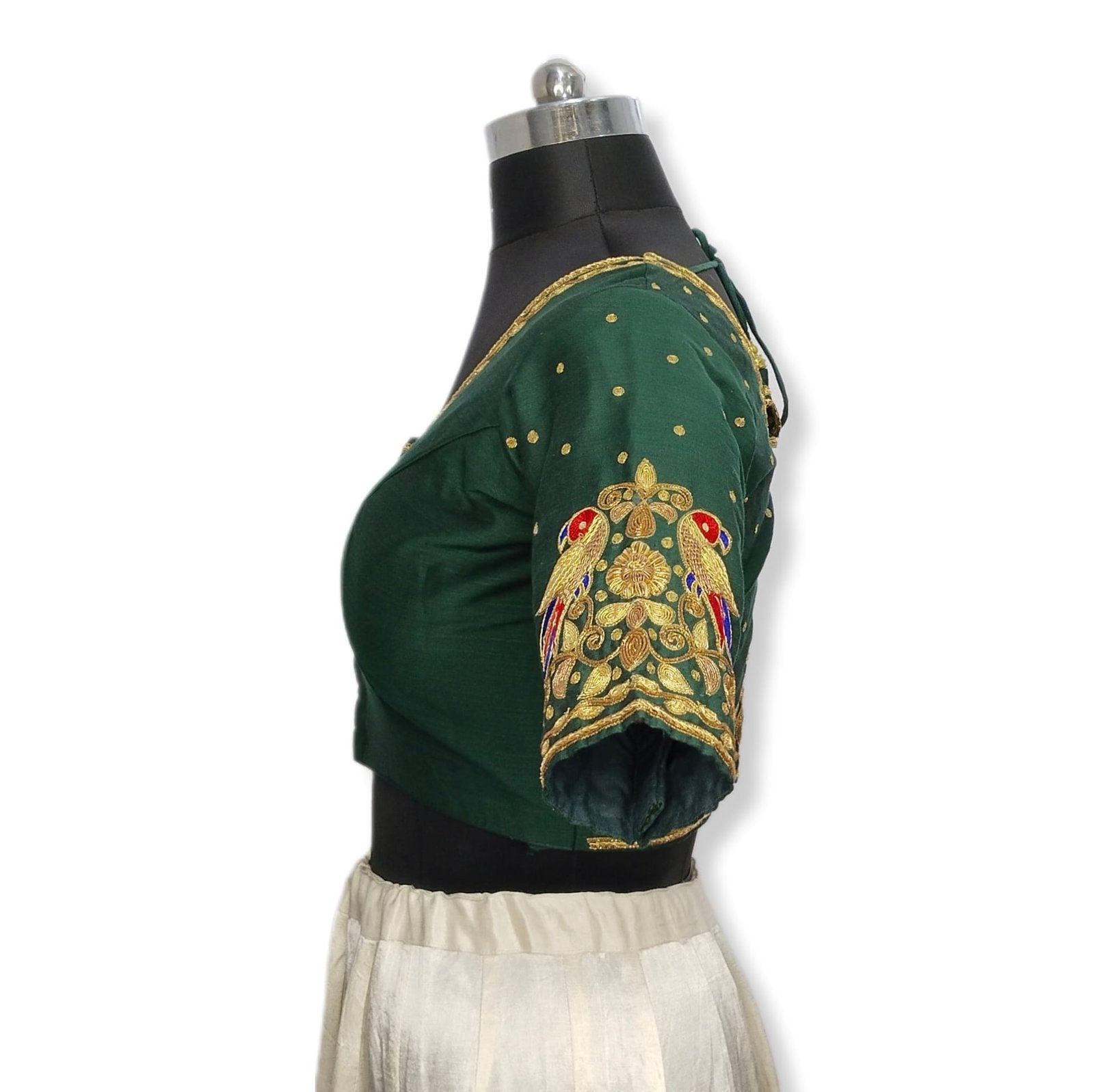 beautiful parrot patola designer blouse