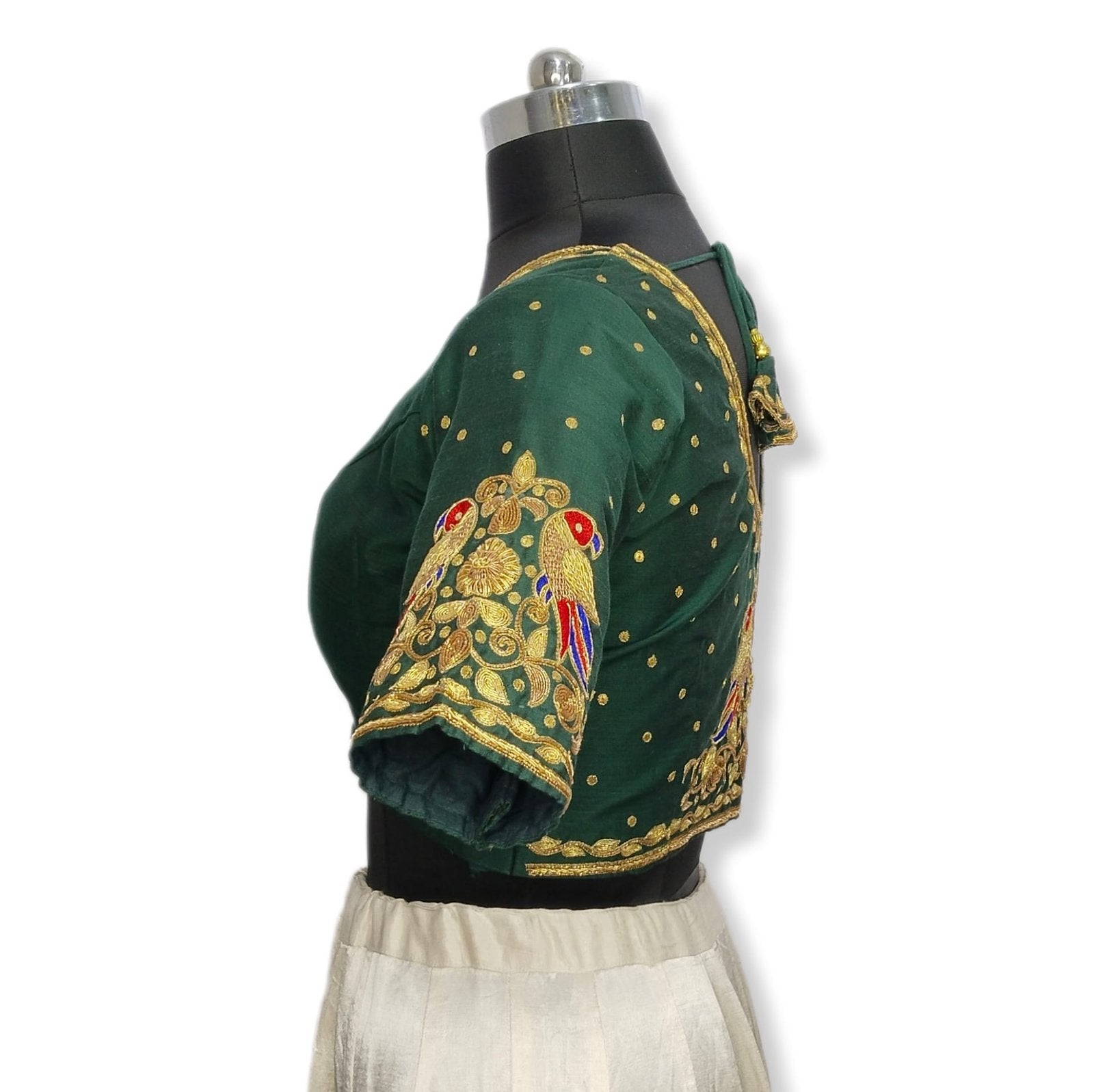 beautiful parrot patola designer blouse