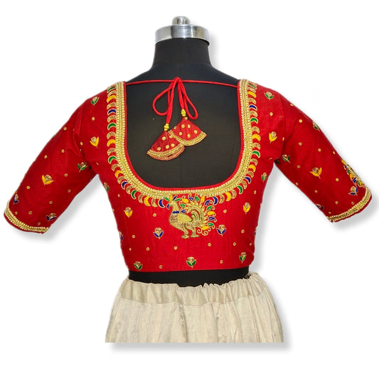 KALA VASTRA DESIGNER BLOUSE (Red)