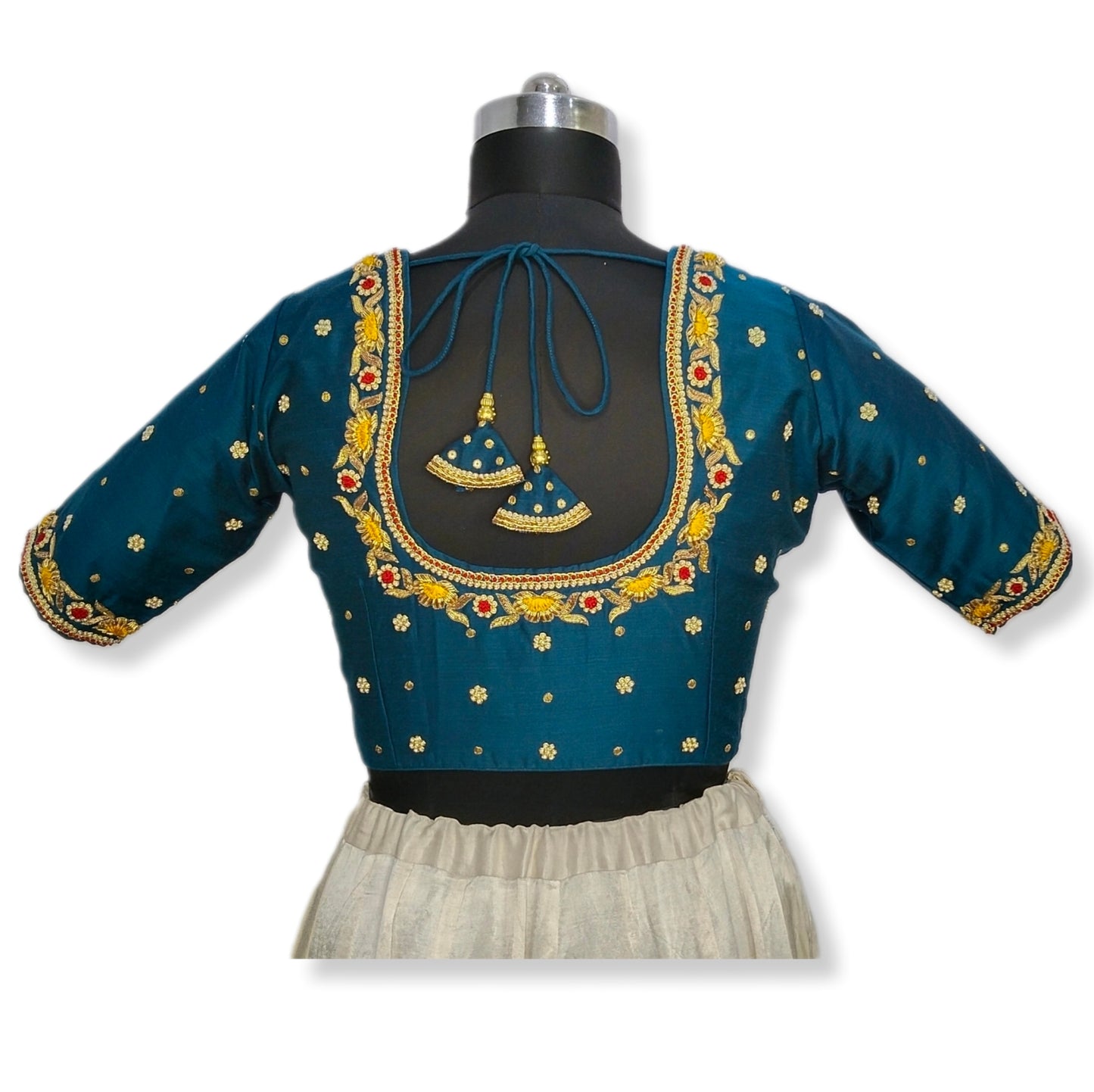 Floral Zardozi Handcrafted Designer Blouse