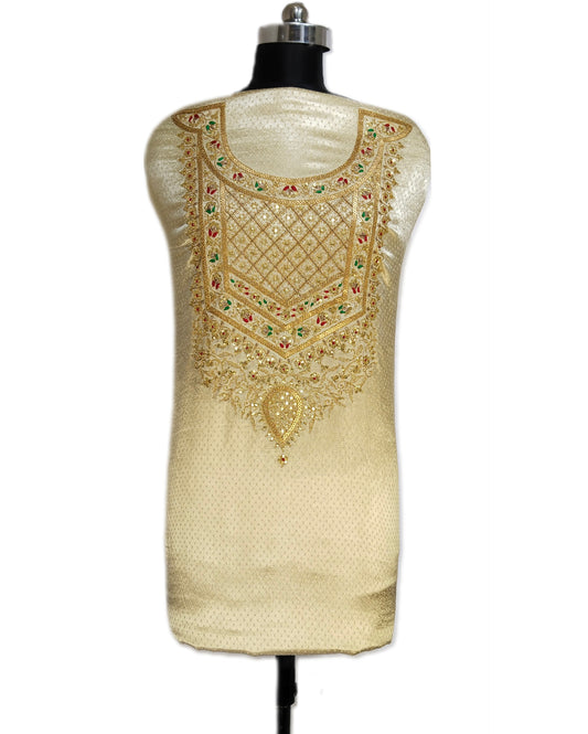 Kohinoor Karigari zardozi work designer aabha (Off White)