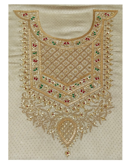 Kohinoor Karigari zardozi work designer aabha (Off White)
