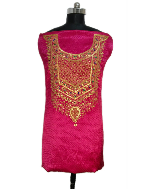 Kohinoor Karigari zardozi work designer aabha (Dark Pink)