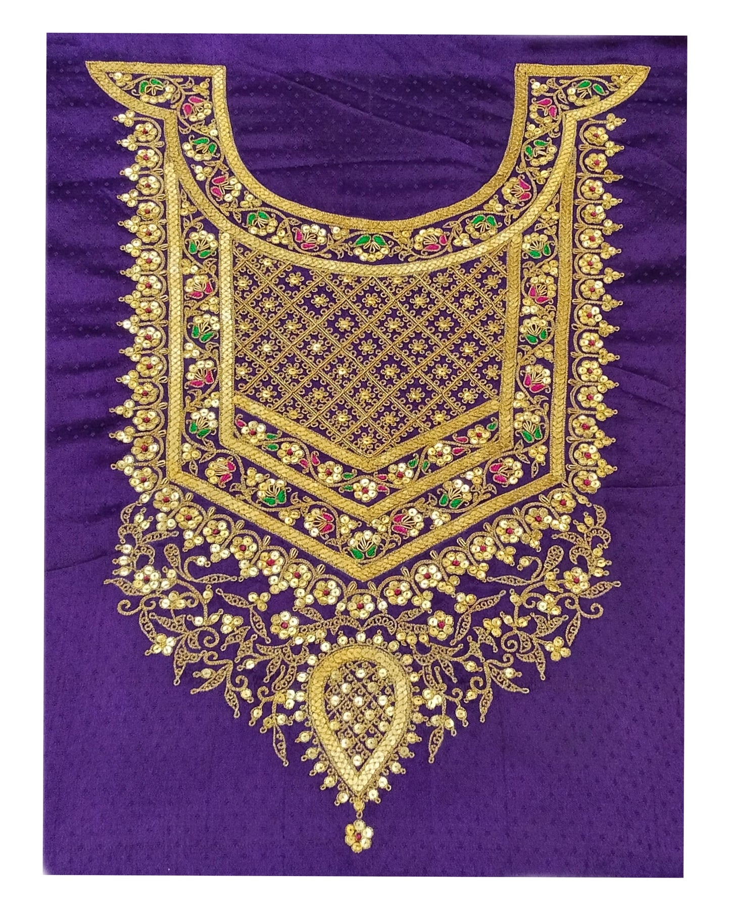 Kohinoor Karigari zardozi work designer aabha (Purple)