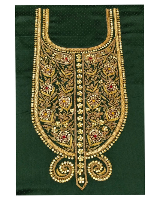 Noor Nakkashi marodi designer aabha (Bottle Green)