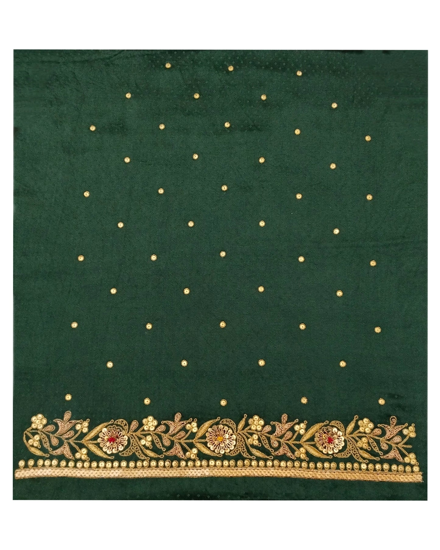 Noor Nakkashi marodi designer aabha (Bottle Green)