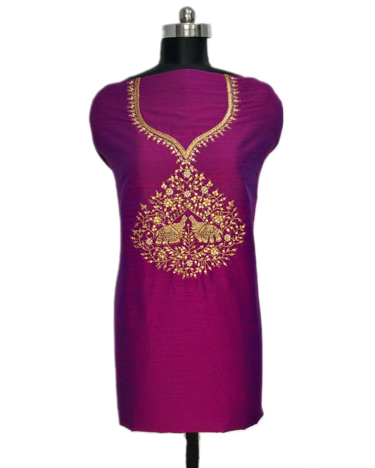 Jashn-e-Zardozi Kurta Set (Magenta)