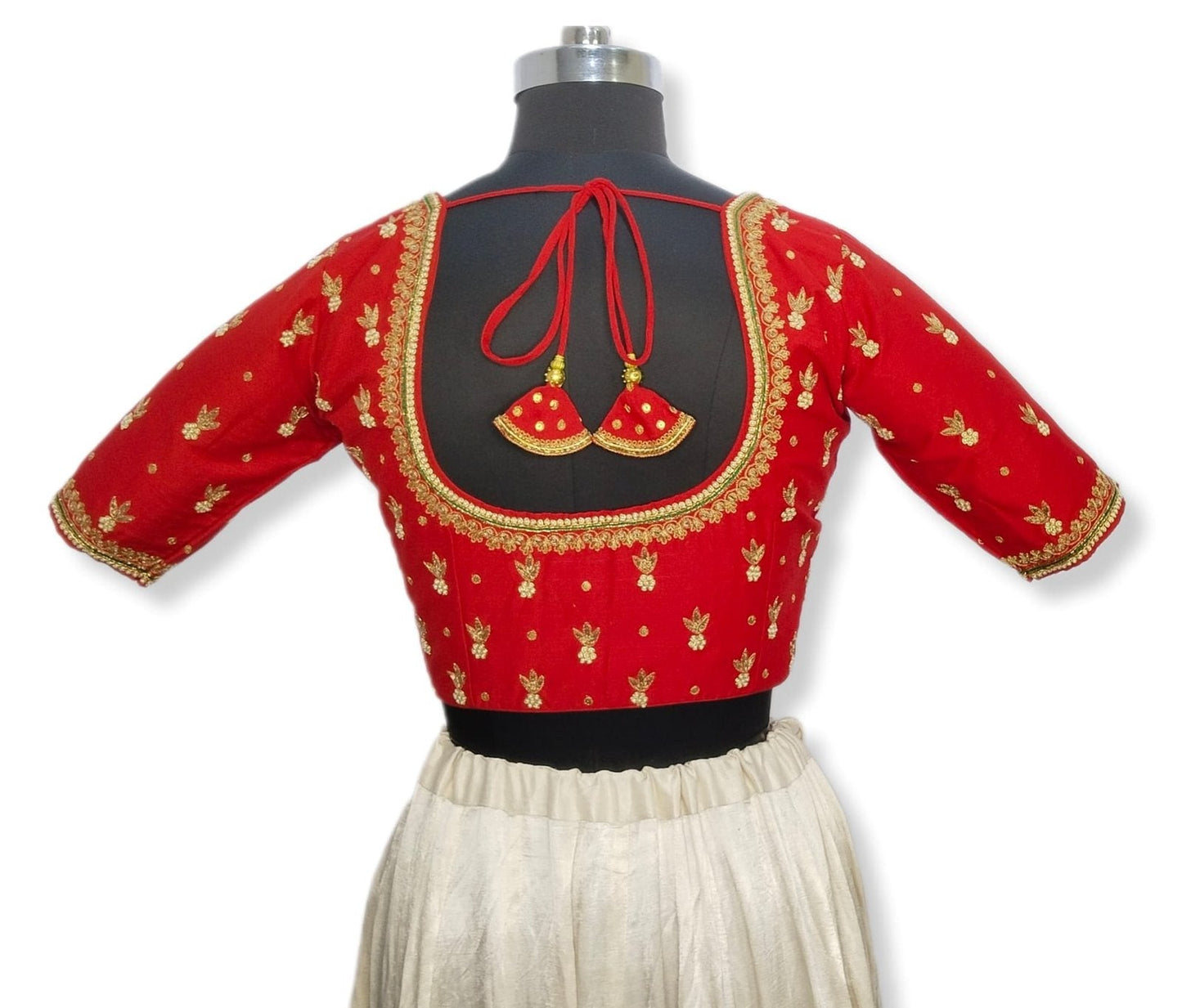 Delicate Zardozi Work Designer Blouse (Red)