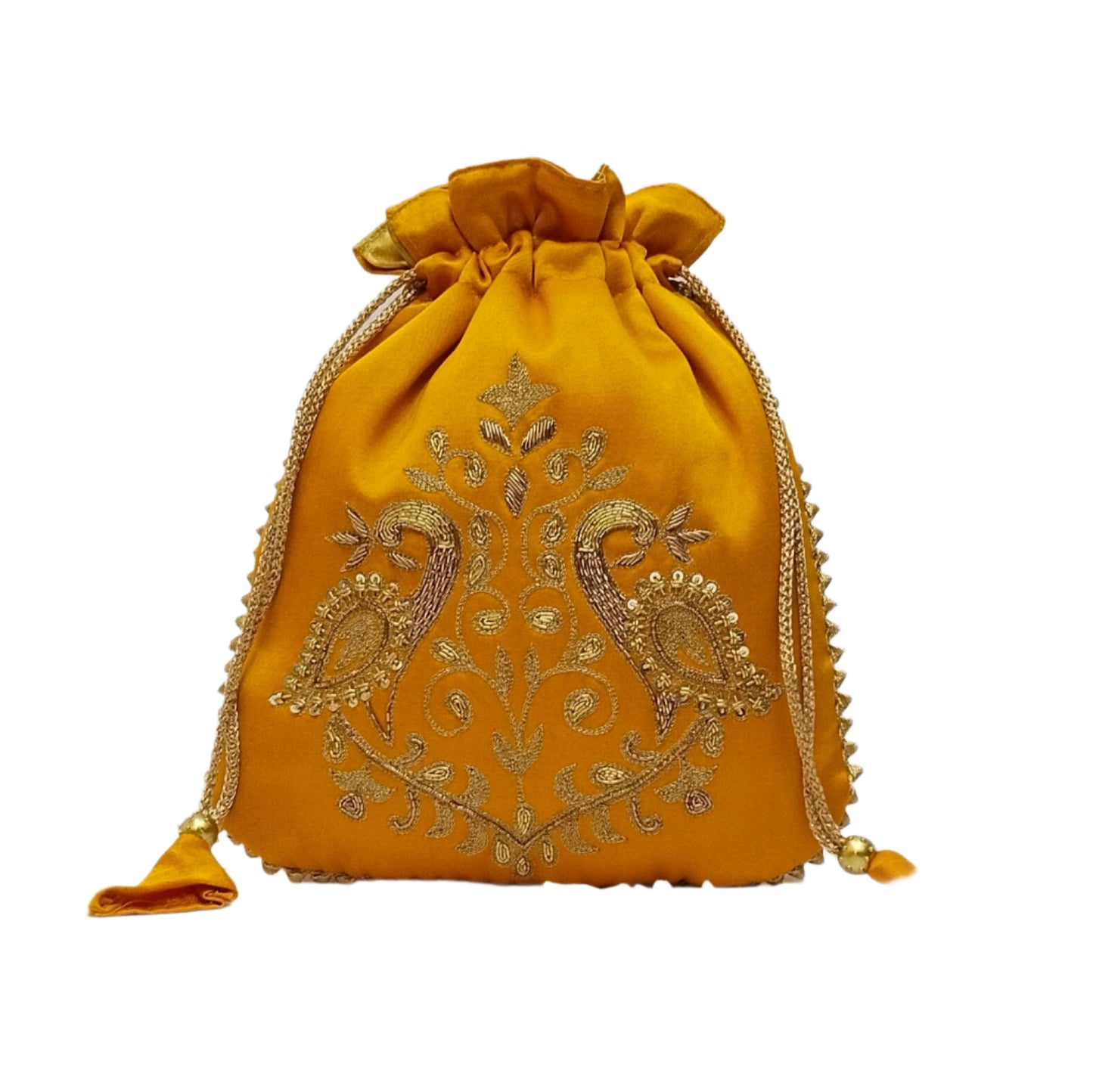 Designer potli batwa (Yellow)