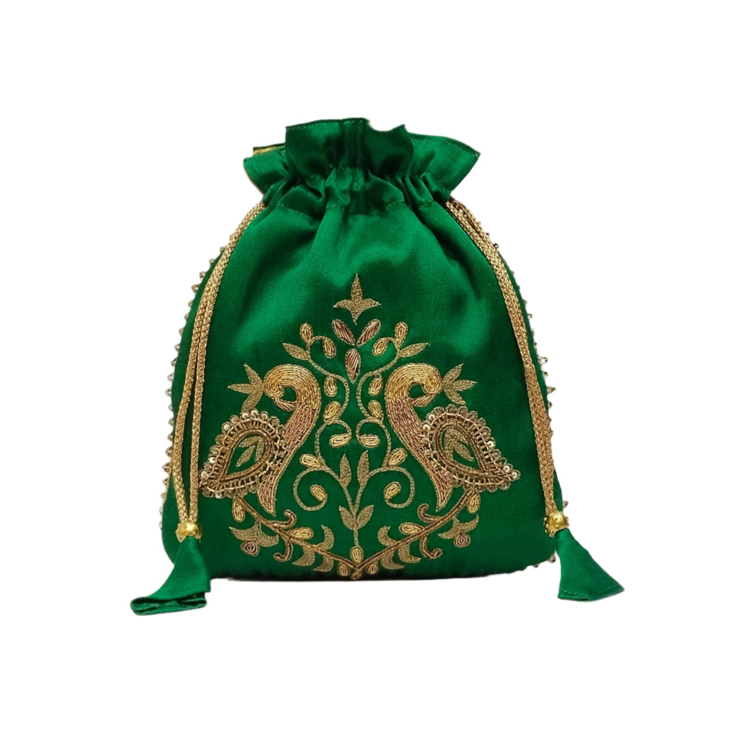 Designer potli batwa (Bottel Green)