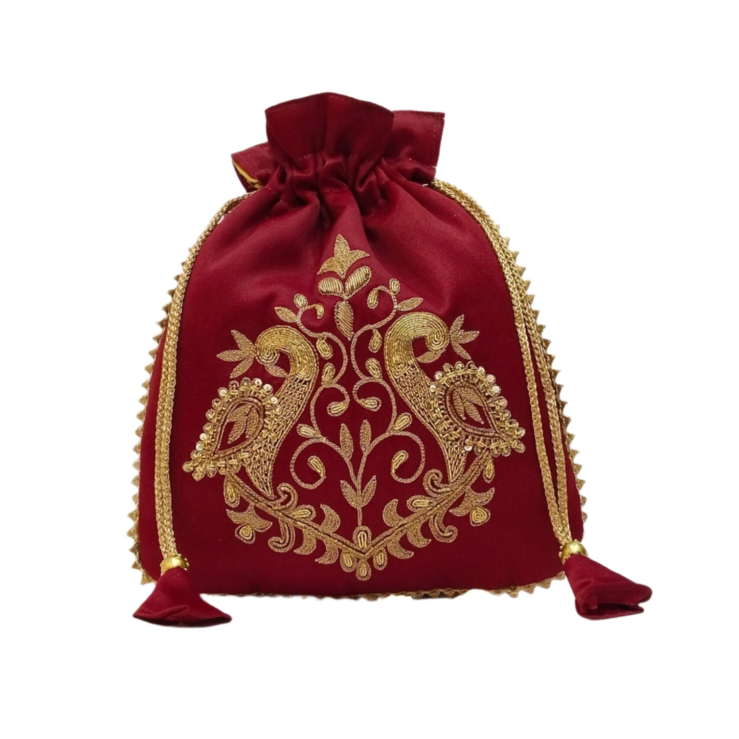 Designer potli batwa (Maroon)