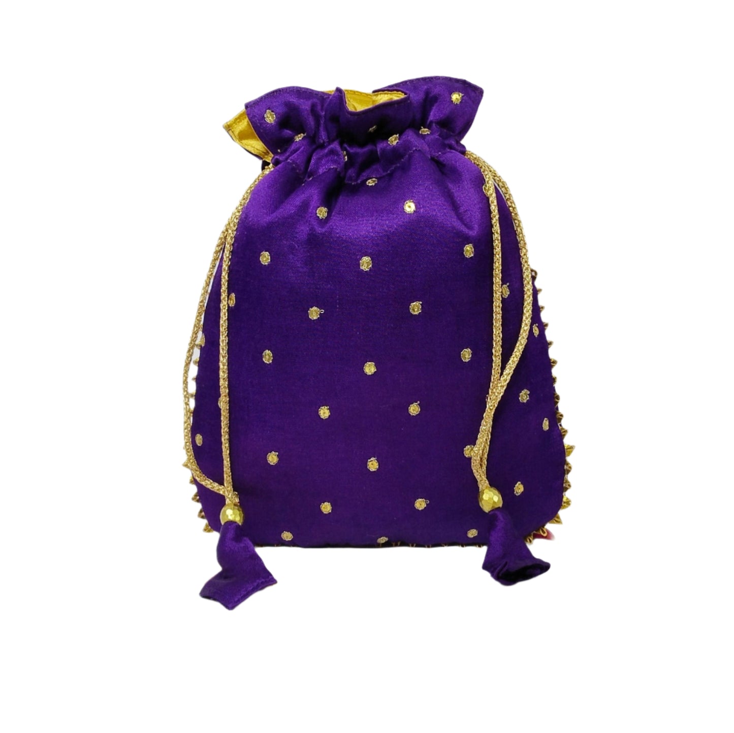 Beautiful Zardozi  Work Potli Batwa (Purple)