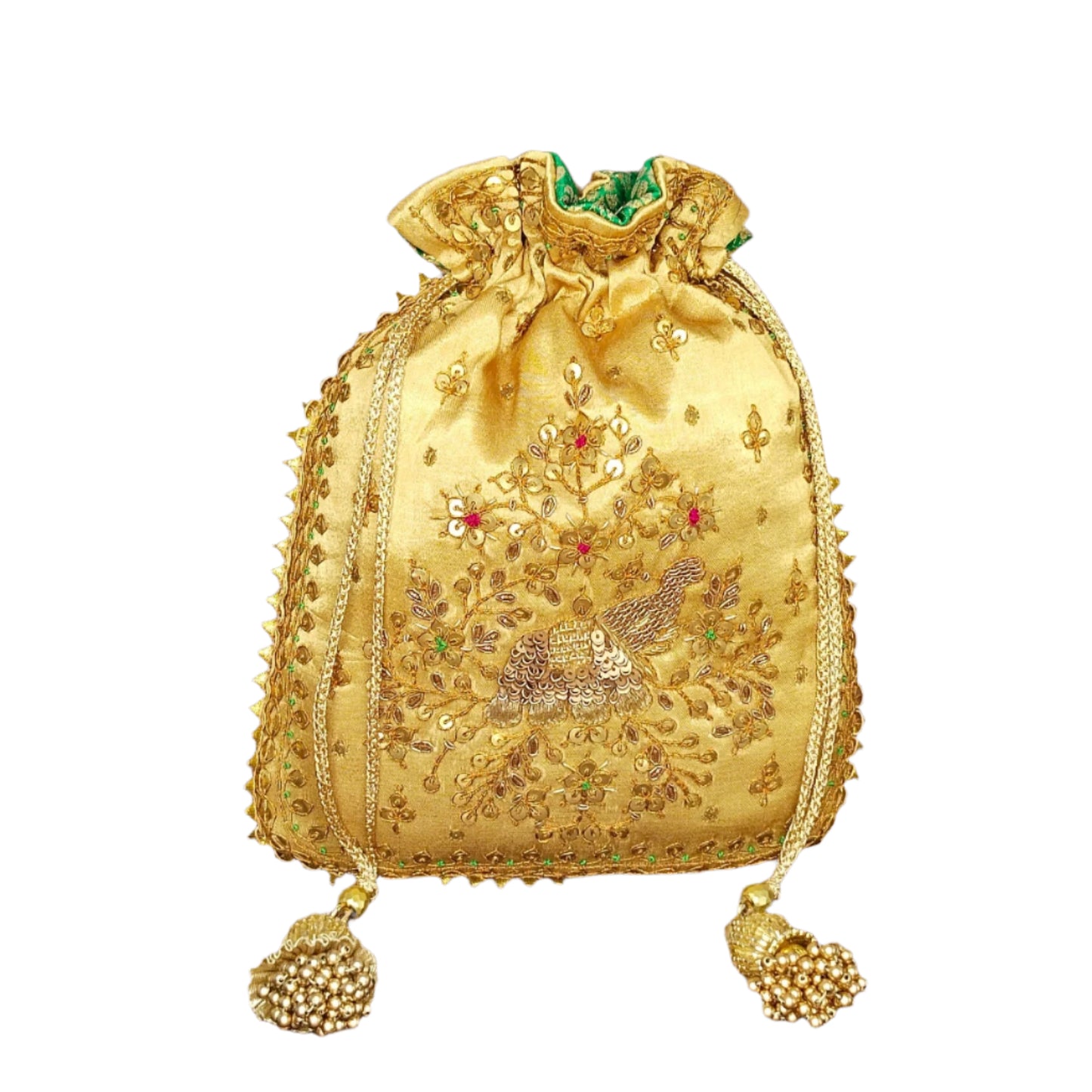 Elephent Marodi Work Potli Batwa (Golden)