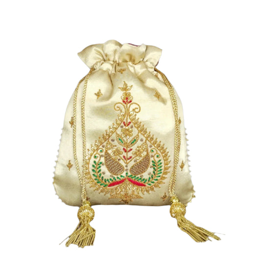 Paan Butta Marodi Work Potli Batwa (ivory)