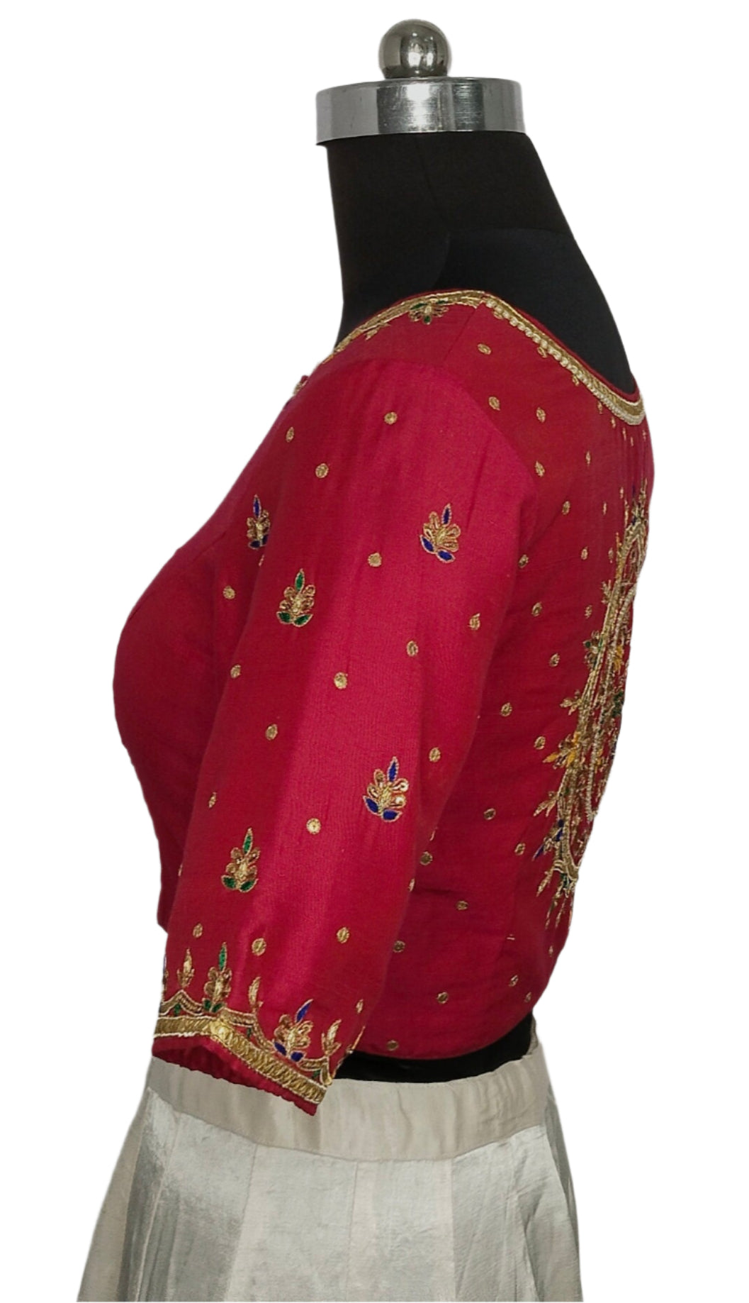 Ethnic Elegance Mandala Butta Blouse (Pink)