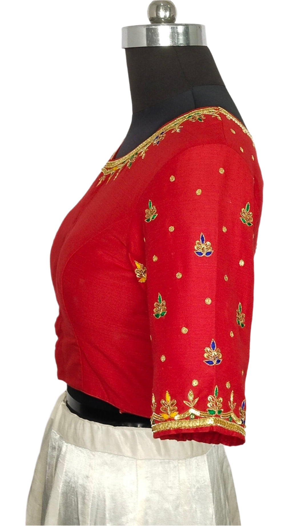 Ethnic Elegance Mandala Butta Blouse (Red)