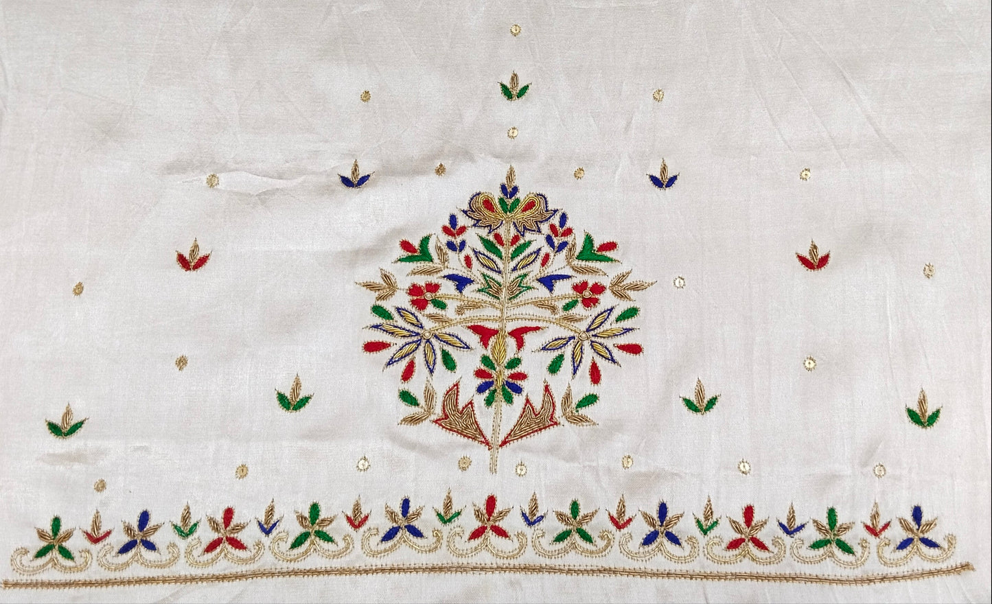 Noor-e-Zardozi – Silk Designer Blouse pis. (Off White)