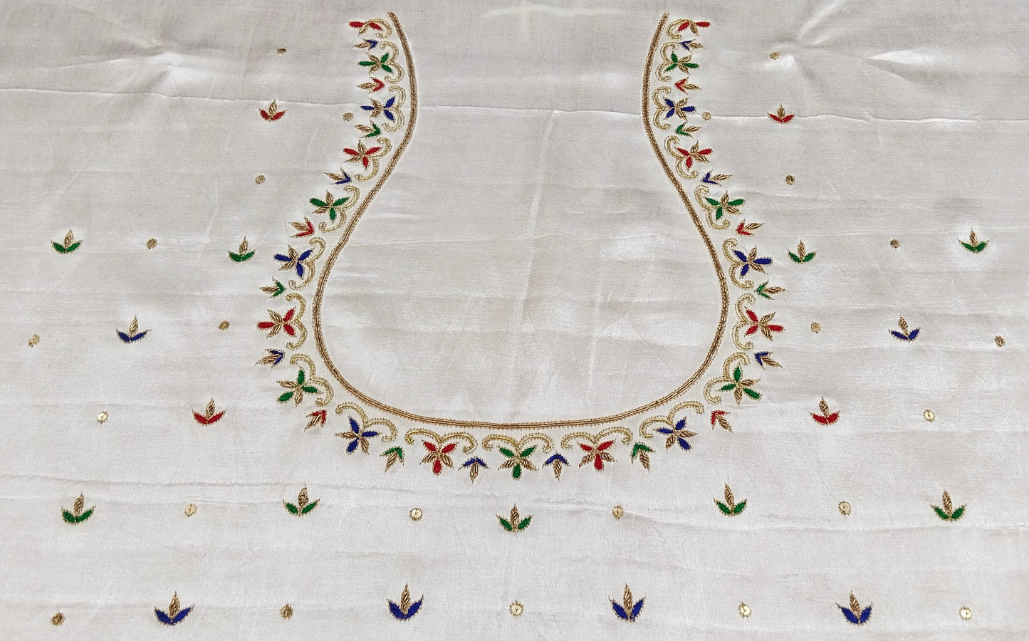 Noor-e-Zardozi – Silk Designer Blouse pis. (Off White)