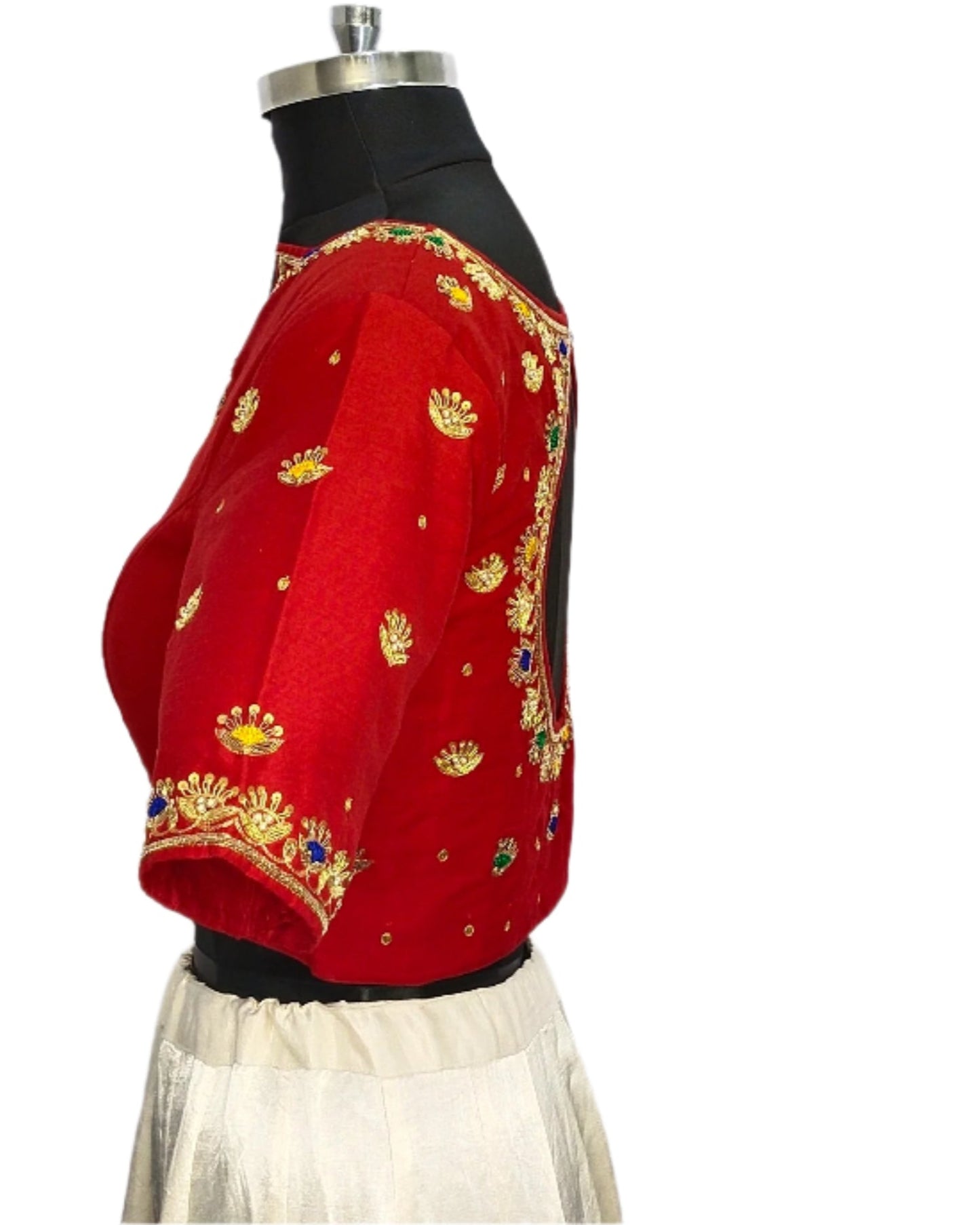 Handcrafted Blouse with Traditional Zardozi Embroidery