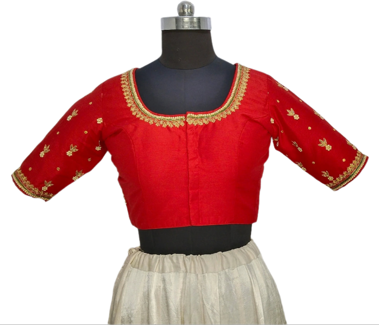 Delicate Zardozi Work Designer Blouse (Red)