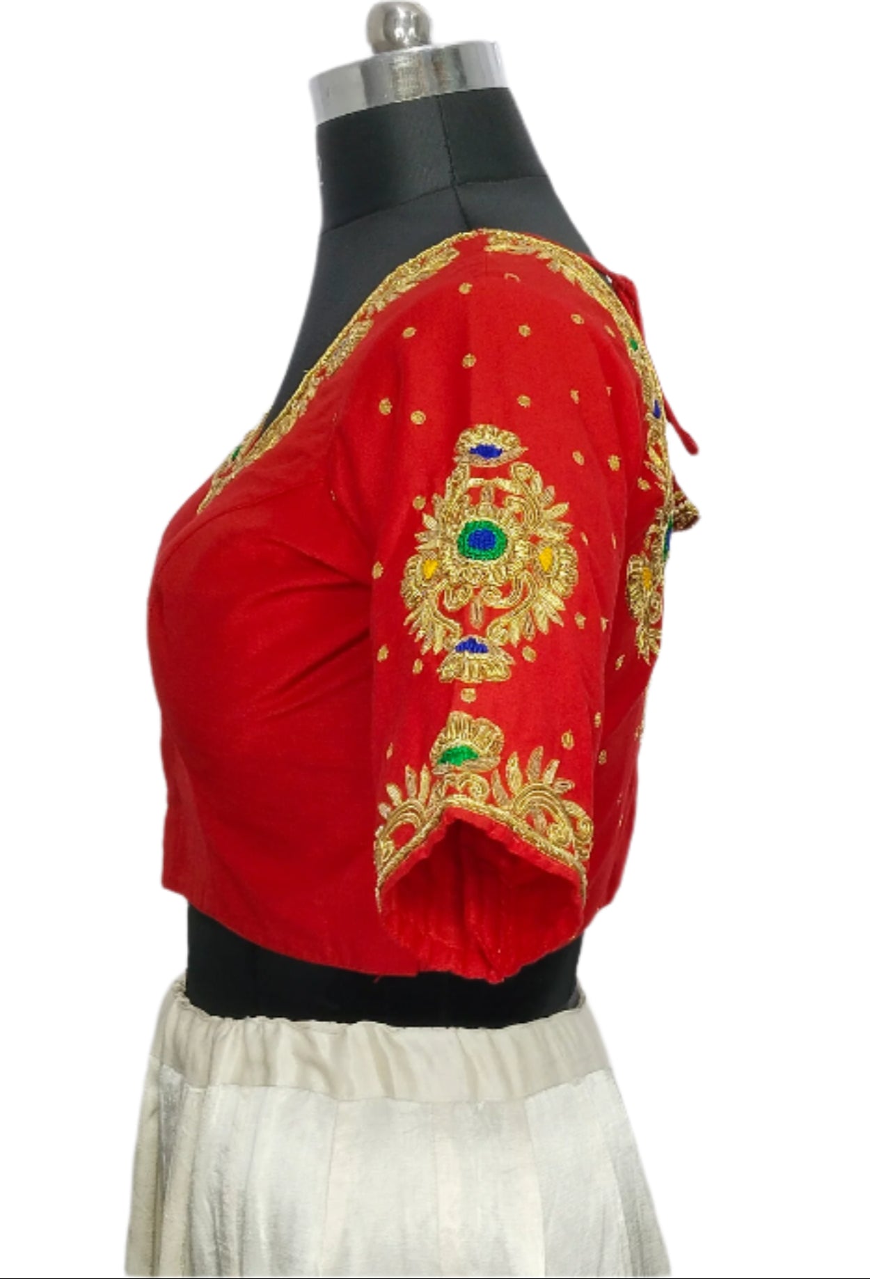Zardozi Bloom designer Blouse (Red)