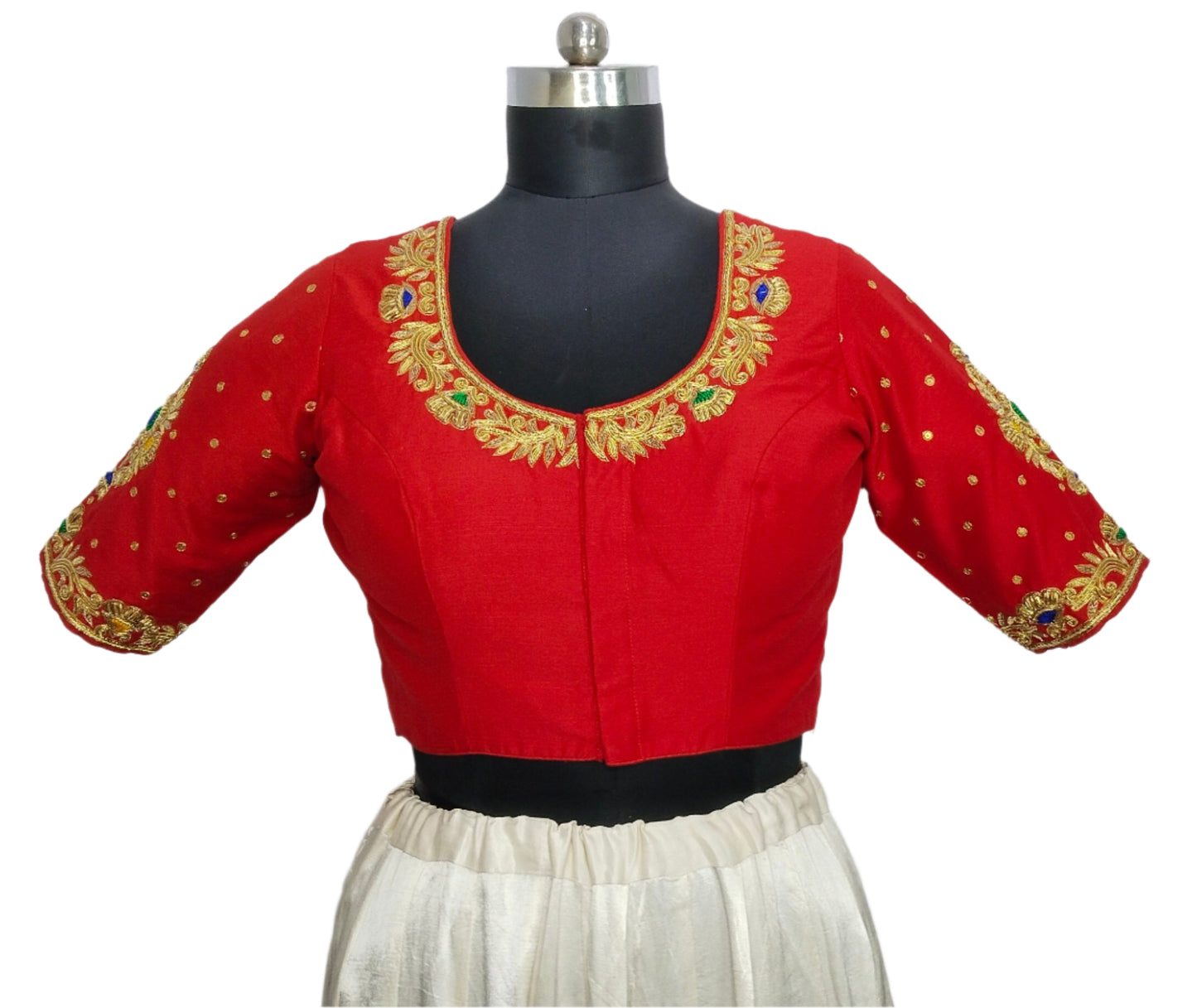 Zardozi Bloom designer Blouse (Red)
