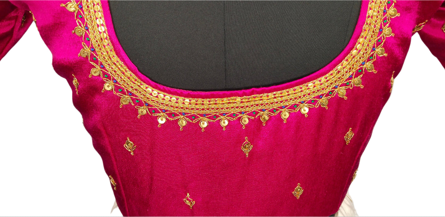 Vivah Vogue Marodi Embroidery Blouse (Pink)