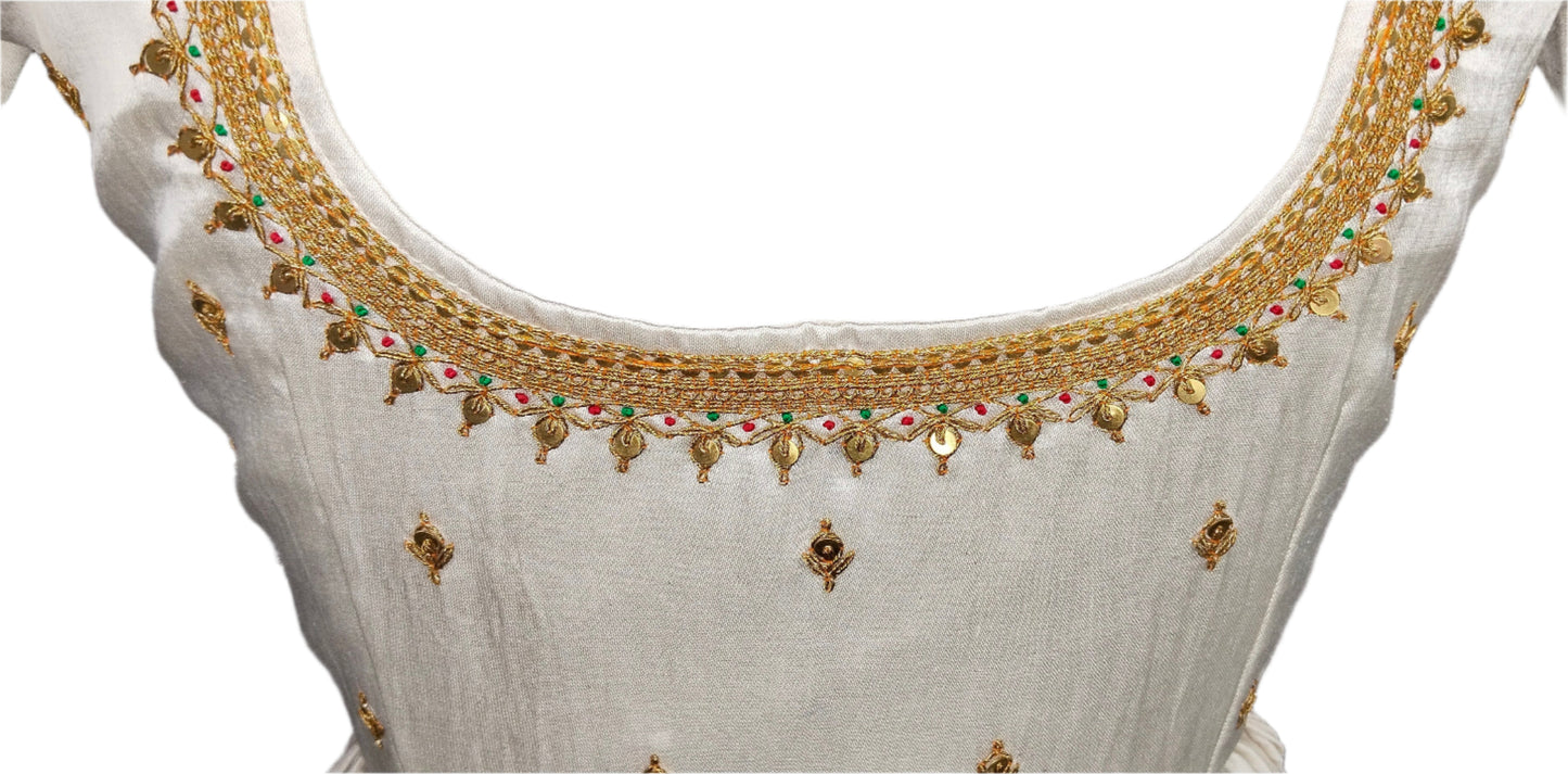 Vivah Vogue Marodi Embroidery Blouse (Off White)