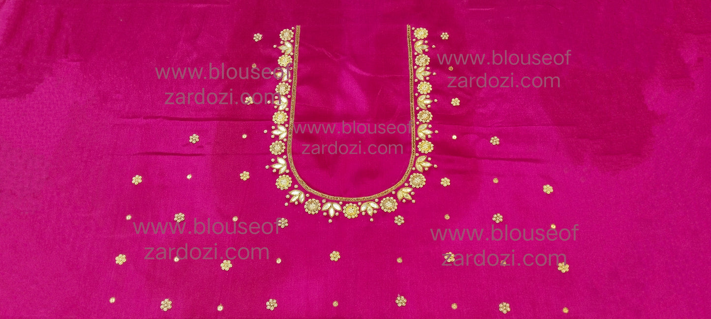 Gota Perl Zardozi Work Designer Blouse Pis