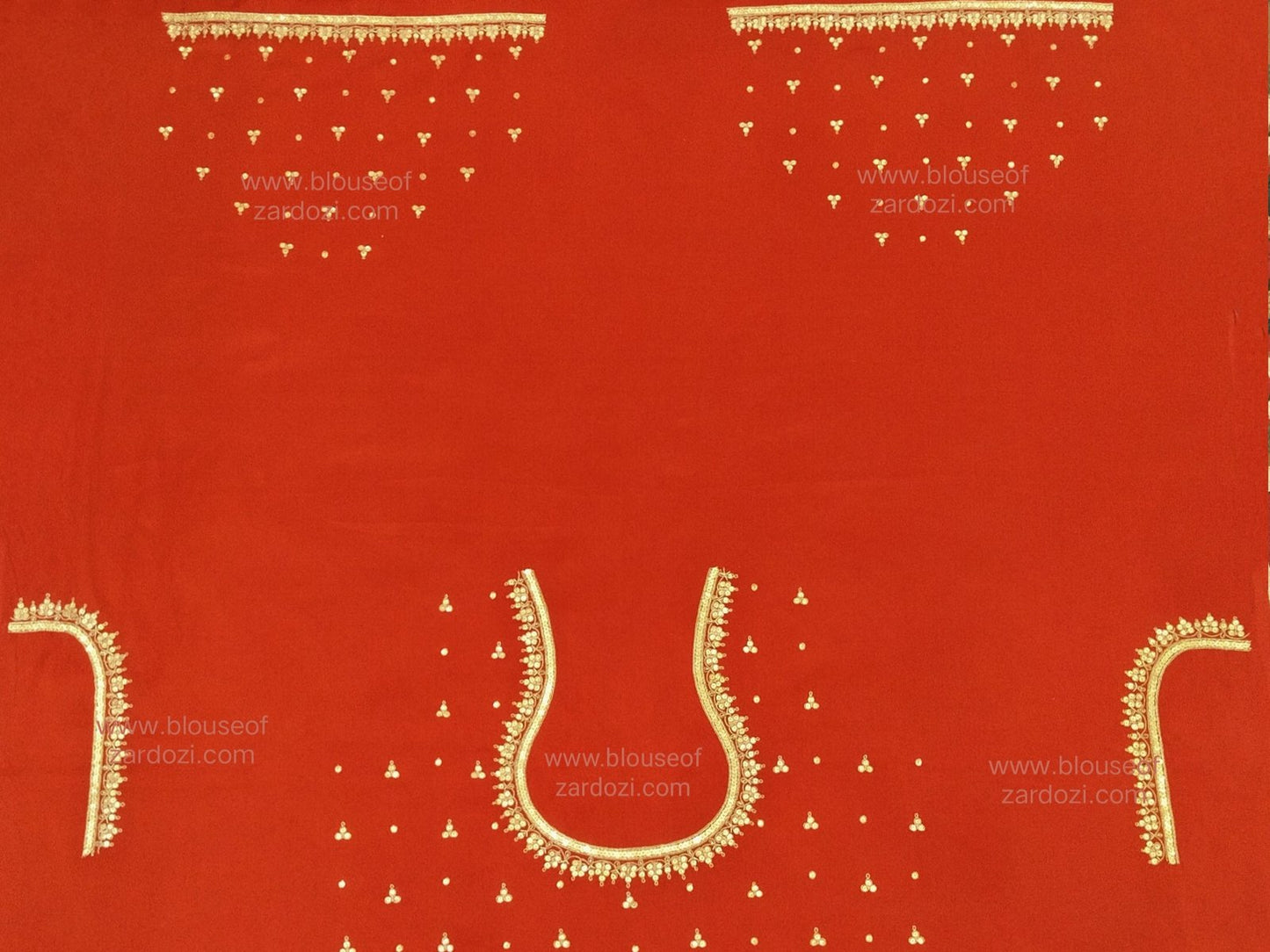 Handcrafted Tiki Border Work Blouse Piece