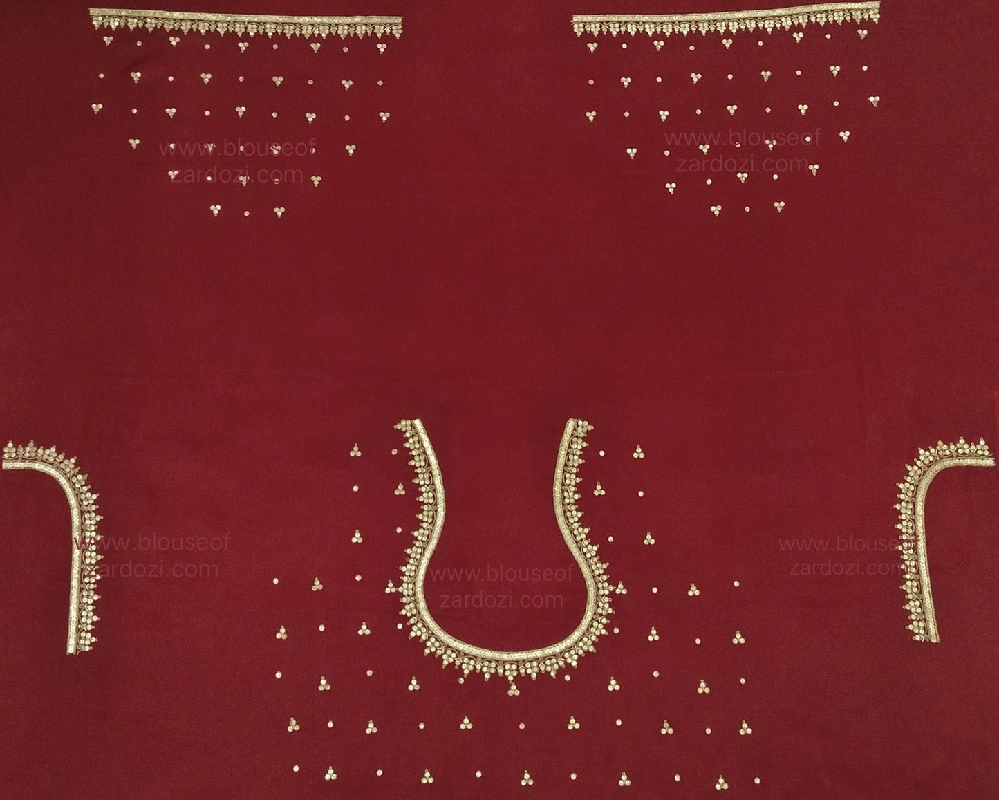 Handcrafted Tiki Border Work Blouse Piece