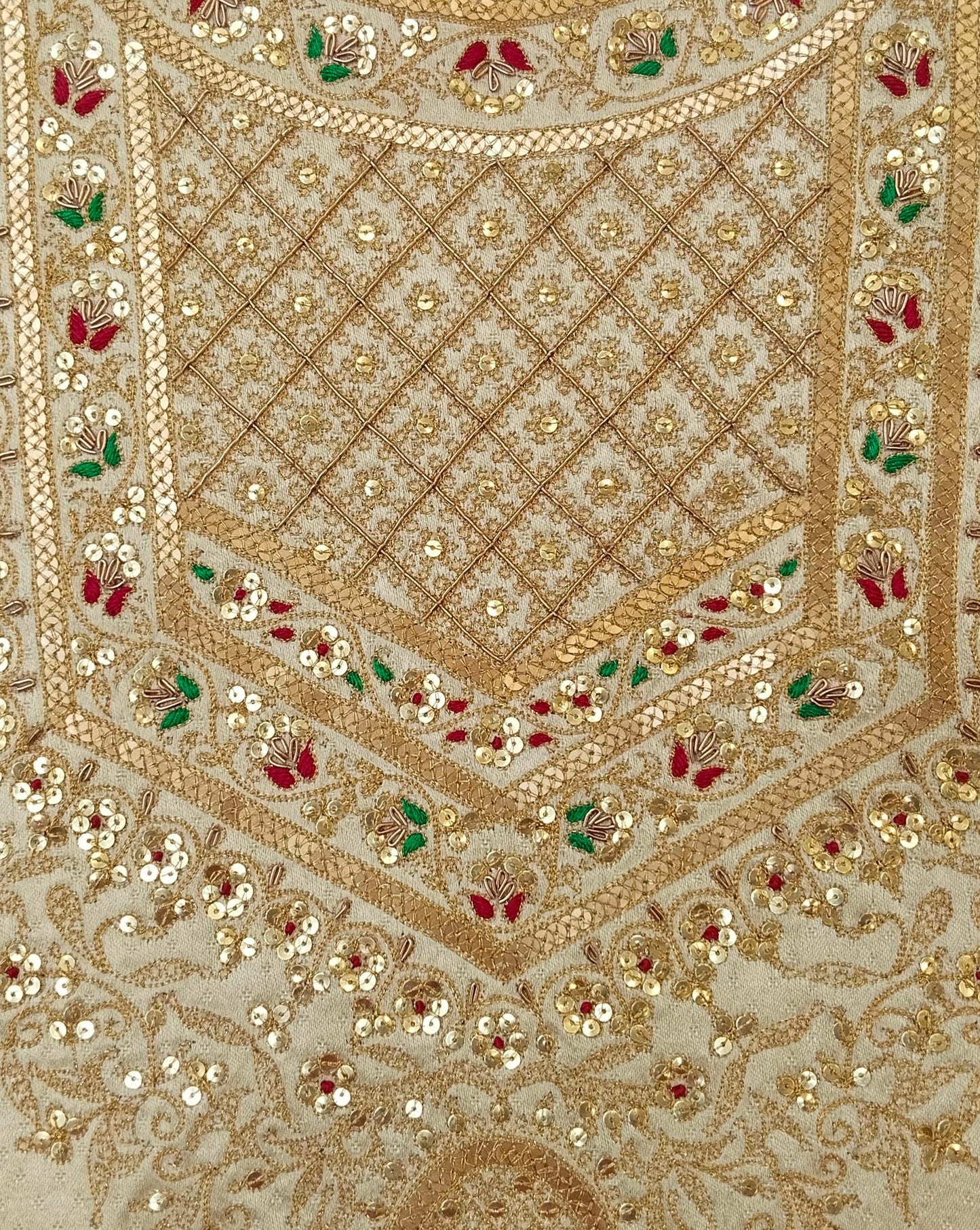 Kohinoor Karigari zardozi work designer aabha (Off White)