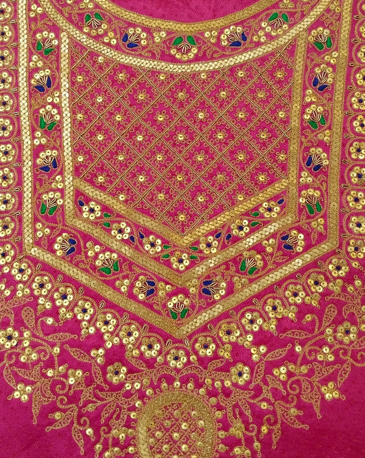 Kohinoor Karigari zardozi work designer aabha (Dark Pink)
