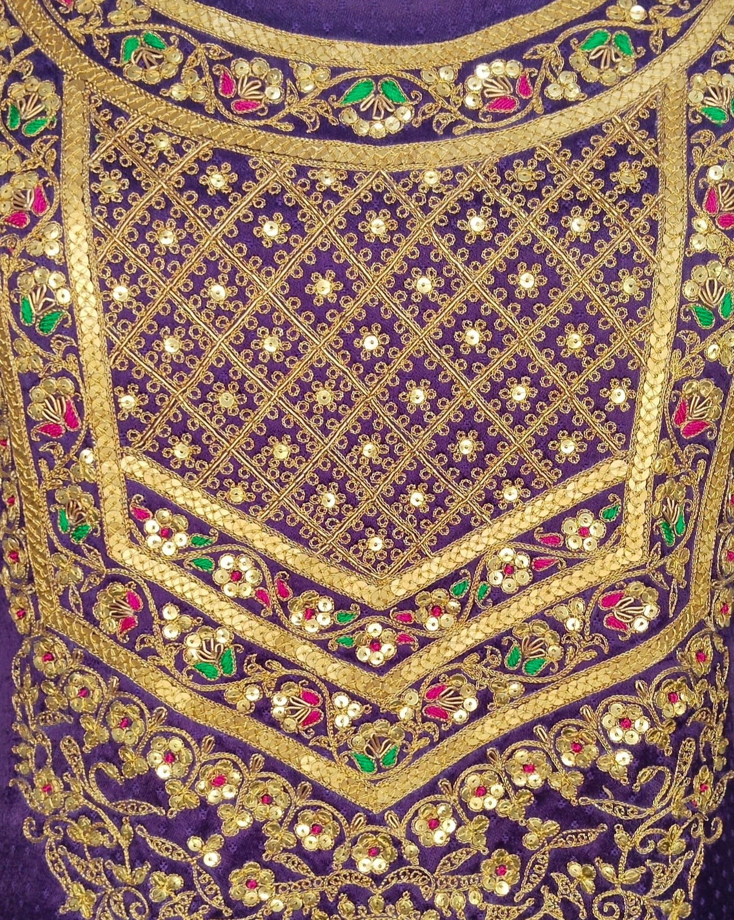 Kohinoor Karigari zardozi work designer aabha (Purple)